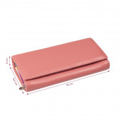 Portofel dama din piele naturala DiAmanti Valeria Rosa D684
